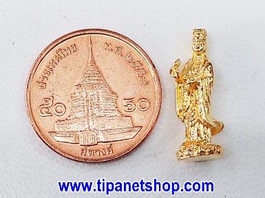 TN25251 พระแม่กวงอิมเนื้อทอง สูง 1.7 ซม.