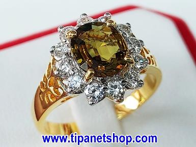 TN25276 แหวนบุษ บางกะจะ ล้อมเพชร ไซท์ 54