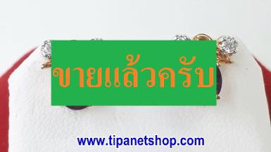 TN24364 ต่างหูทับทิมจันเพชรเกสร
