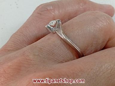 TN25550แหวนชูเพชร H&A 0.19 กะรัต ไซท์ 54