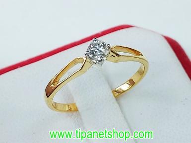 TN25402 แหวนชูเพชร 0.10 กะรัตไซท์ 50.5