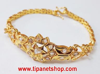 TN25255 สร้อยข้อมือเพชรซีก ยาว 16.5 ซม.