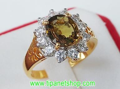 แหวนบุษจัน ล้อมเพชร ไซท์ 54 / TN25276