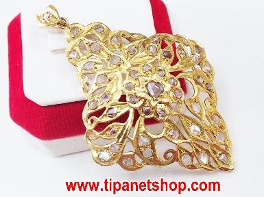 TN25152 จี้เพชรซีกโบราณไม่รองซับ