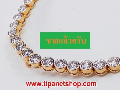 TN25291 สร้อยคอเพชรครึ่งคอ 41 เม็ด ยาว 40 ซม.