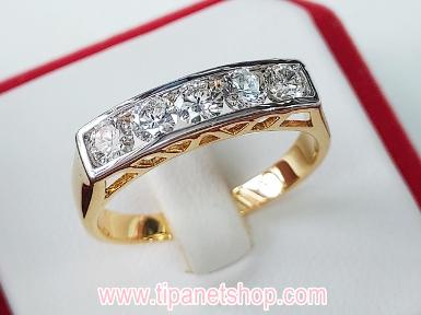 แหวนแถวเพชร5เม็ด 1 กะรัต ไซท์ 61 / TN25465