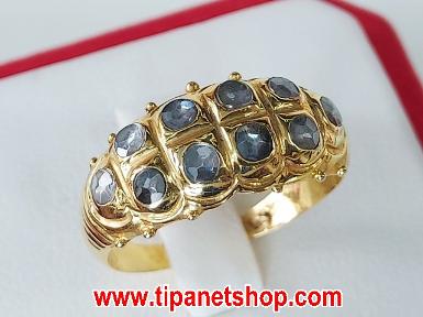 TN25344 แหวนพลอยบุษน้ำเพชร(เพทาย) ไซท์ 53