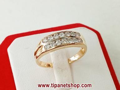 TN25562 แหวนเพชร2แถวสอด ไซท์ 53