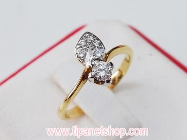 แหวนชูไขว้ใบไม้เพชร ไซท์ 49 / TN24465