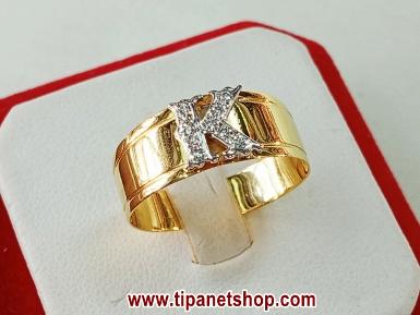 TN25533 แหวนอักษรเคเพชร ไซท์ 55